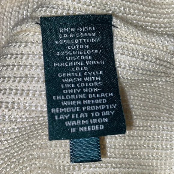 Lauren Ralph Lauren lace up cotton/ viscous blend crew neck sweater - Picture 8 of 10